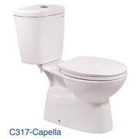Bồn cầu 2 khối Ceravi C317 (Tặng Lavabo)