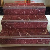 Gạch lát cầu thang 47x100 đỏ vân đá trắng