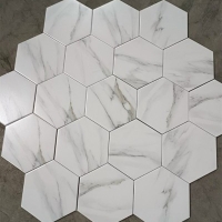 Gạch lục giác đẹp giá rẻ trắng vân khói tự nhiên 20x23