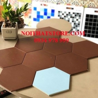 Gạch lục giác màu nâu đất