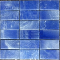 Gạch mosaic gạch thẻ xanh vân đá trắng