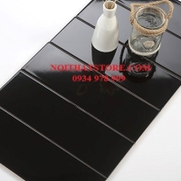 Gạch thẻ 10x30 đen bóng phẳng