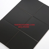 Gạch thẻ vuông đen mờ phẳng 15x15