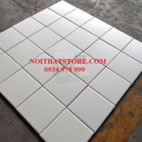 Gạch thẻ vuông trắng mờ phẳng 10x10