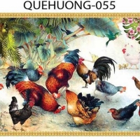Gạch tranh 3D phong cảnh quê hương 055