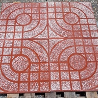Gạch vỉa hè  màu đỏ mắt nai 40x40 QP1