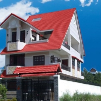 Ngói màu Đồng Tâm sóng lớn màu đỏ đậm