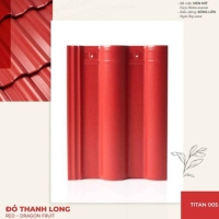 Ngói tráng men Đồng Tâm Titan cao cấp đỏ thanh long