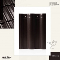 Ngói tráng men Đồng Tâm Titan cao cấp nâu đậm