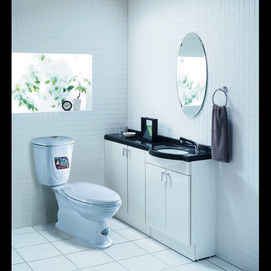 Bàn cầu 2 nhấn Dolacera màu xanh biển