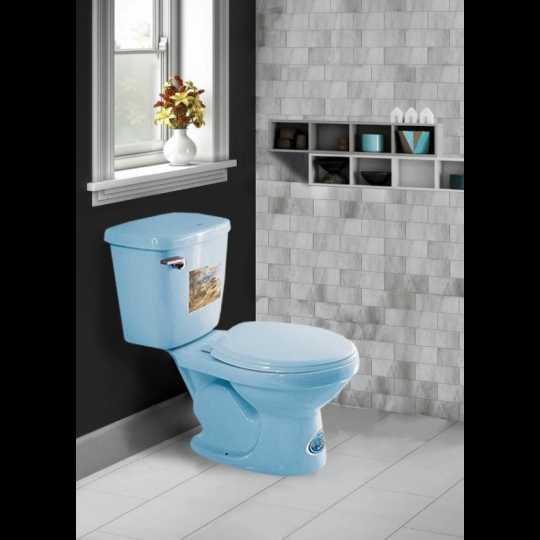 Bàn cầu xả gạt Dolacera màu xanh biển