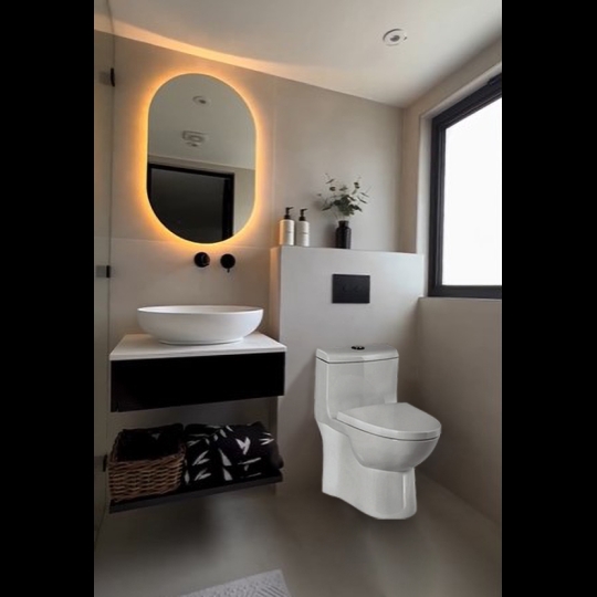 Bồn cầu 1 khối Ceravi C503 (Tặng lavabo, chân chậu)