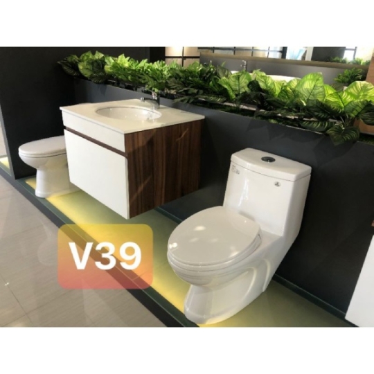 Bồn cầu 1 khối Viglacera V39