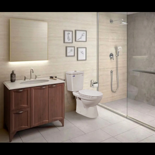 Bồn cầu 2 khối Ceravi C306KL (Tặng Lavabo)