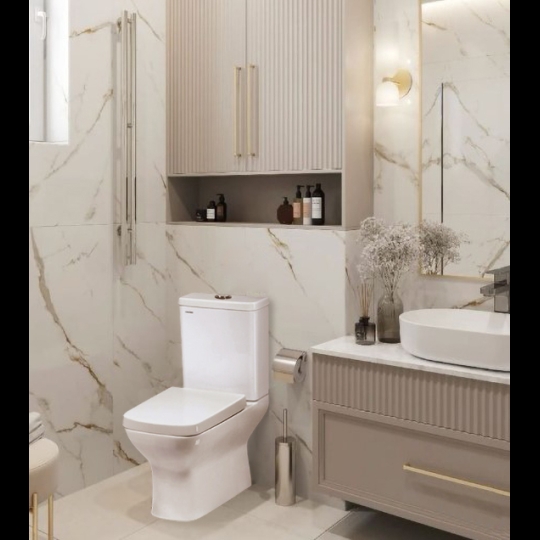 Bồn cầu 2 khối Ceravi C315 (Tặng Lavabo)