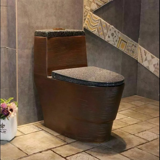 Bồn cầu khối cao cấp nâu đỏ cổ điển