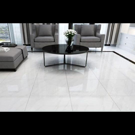 Đá đồng chất khắc kim Trung Quốc 100x100 trắng vân khói nhẹ