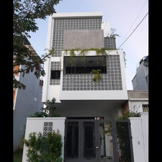 Gạch bông gió xám 4 chữ Y