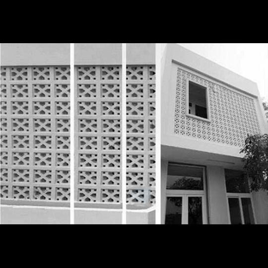 Gạch bông gió xám 4 chữ Y