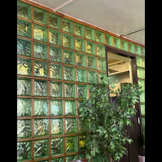 Gạch kính lấy sáng Trung Quốc màu xanh