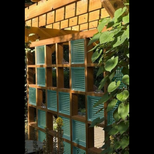 Gạch kính lấy sáng Trung Quốc sọc màu xanh dương