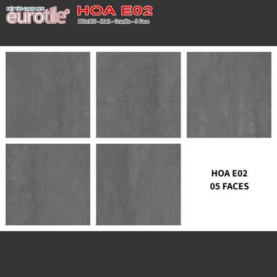 Gạch lát nền Eurotile 80x80 mờ HOA-E02