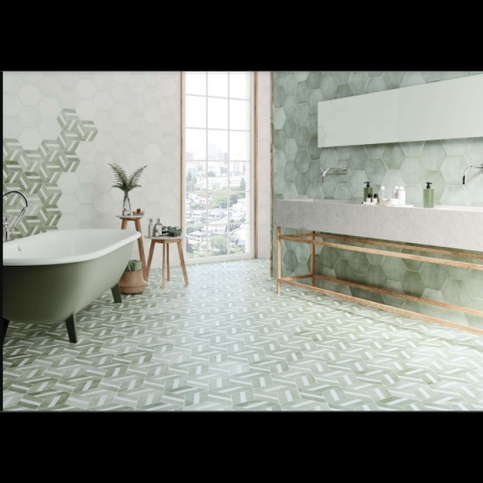 Gạch lục giác giá rẻ 20x23 đơn 1 màu LG-009M