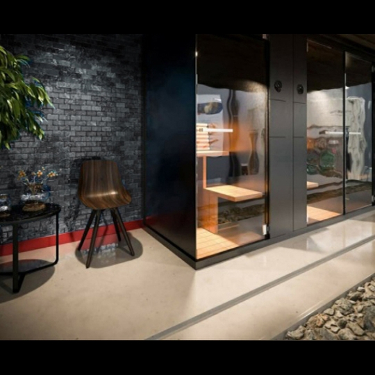 Gạch mosaic gạch thẻ xám trắng vân đá