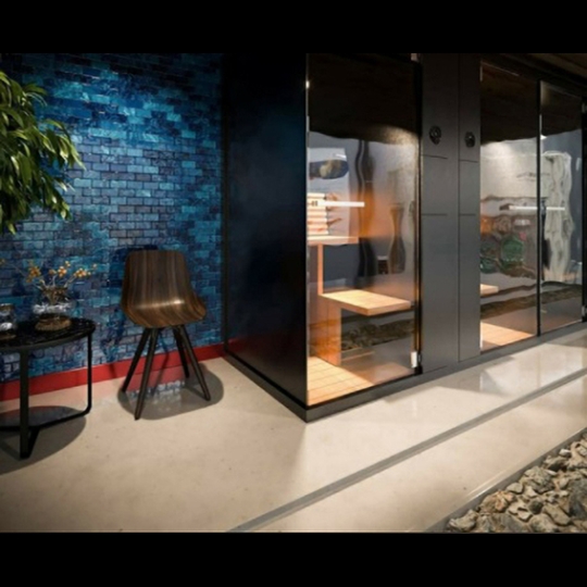 Gạch mosaic gạch thẻ xanh vân đá