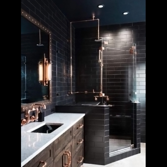 Gạch thẻ 10x30 đen mờ phẳng
