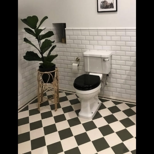 Gạch thẻ vuông đen mờ phẳng 15x15