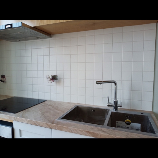 Gạch thẻ vuông trắng bóng phẳng 20x20