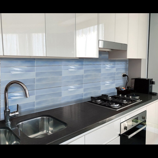Gạch trang trí 3D 30x60 men siêu bóng xanh dương