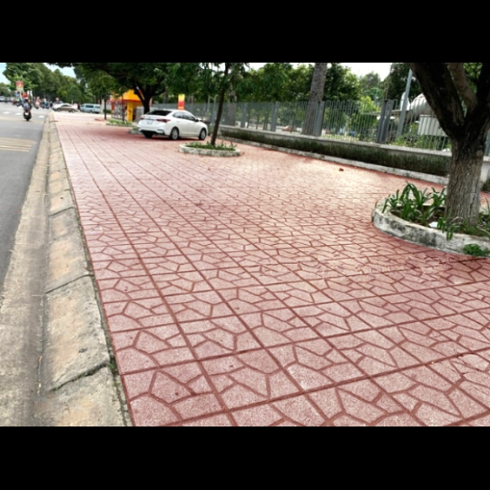 Gạch vỉa hè 40x40 QP12 màu đỏ