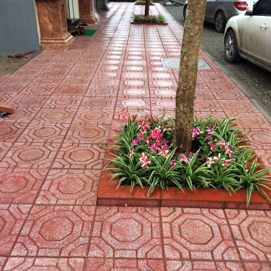 Gạch vỉa hè 40x40 QP5 màu đỏ
