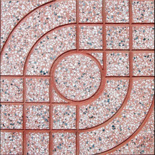 Gạch vỉa hè  màu đỏ mắt nai 40x40 QP1