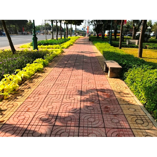 Gạch vỉa hè  màu vàng mắt nai 40x40 QP1