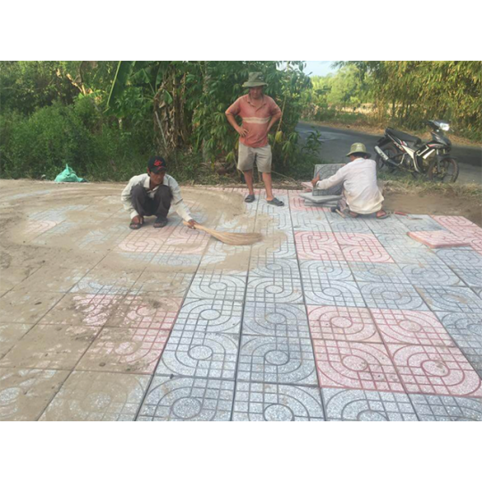 Gạch vỉa hè  màu xanh 40x40 QP1