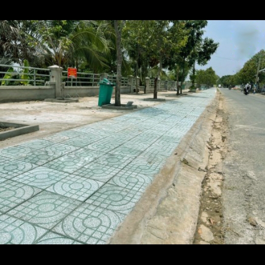 Gạch vỉa hè  màu xanh 40x40 QP1