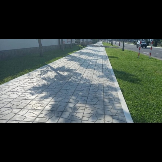 Gạch vỉa hè Terrazzo 40x40 đá xám ghi