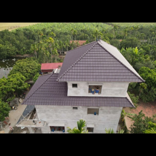 Ngói màu Nippon hoa văn trơn GS08