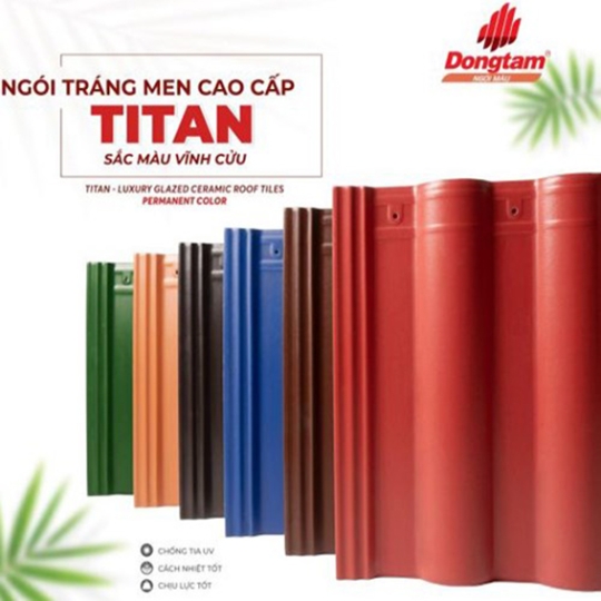 Ngói tráng men Đồng Tâm Titan cao cấp màu xanh lá