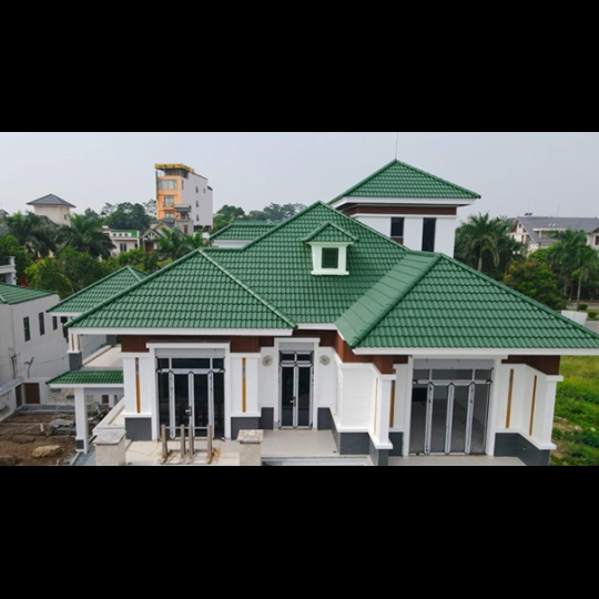 Ngói tráng men Đồng Tâm Titan cao cấp màu xanh lá