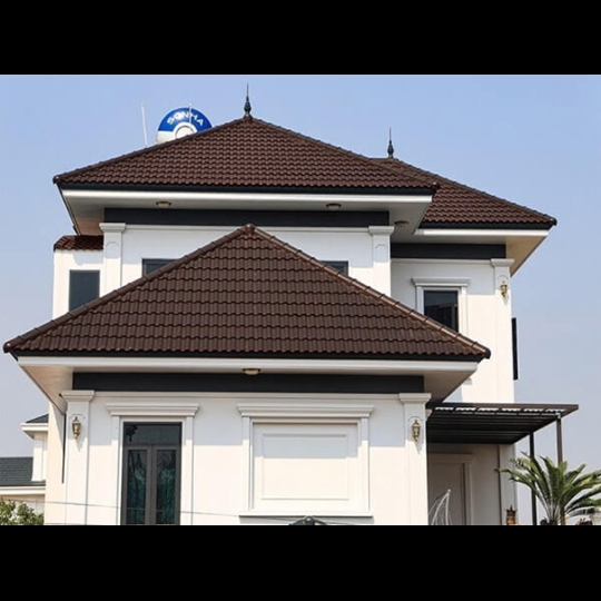Ngói tráng men Đồng Tâm Titan cao cấp nâu đậm