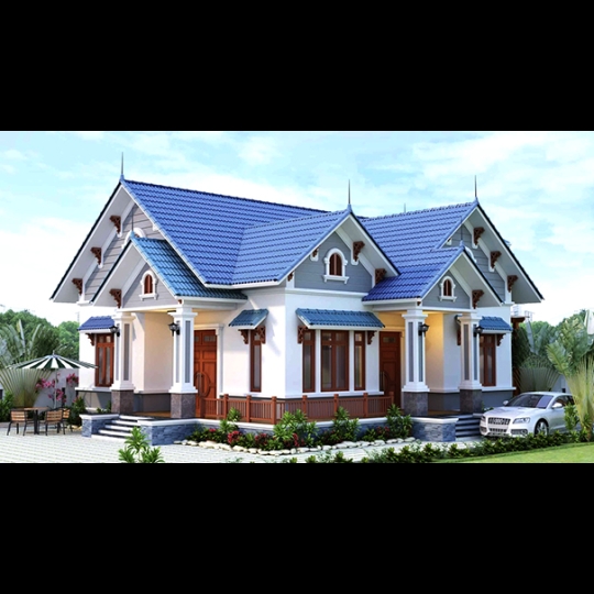Ngói tráng men Đồng Tâm Titan cao cấp xanh coban