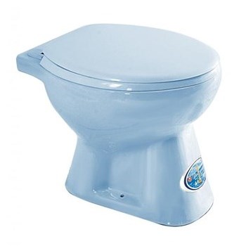 Bàn cầu cụt Dolacera màu xanh biển