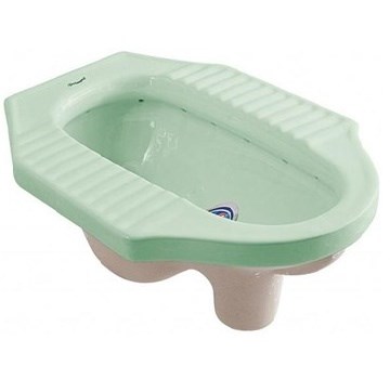 Bàn cầu xổm Dolacera màu xanh ngọc