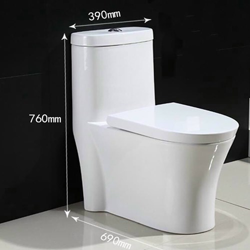 Bồn cấu 1 khối thân mỏng, gọn