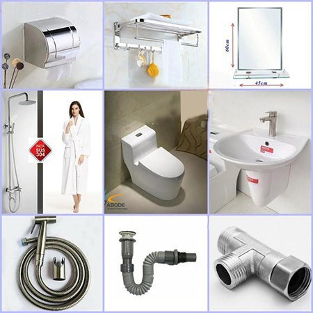 Combo thiết bị vệ sinh cao cấp giá rẻ AB102T