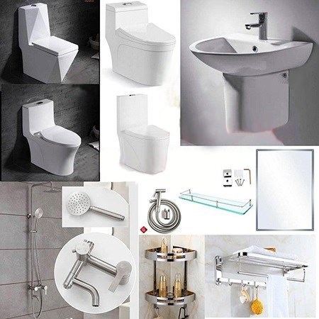 Combo thiết bị vệ sinh giá rẻ (9 món)